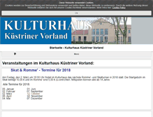 Tablet Screenshot of kulturhaus-kuestriner-vorland.de